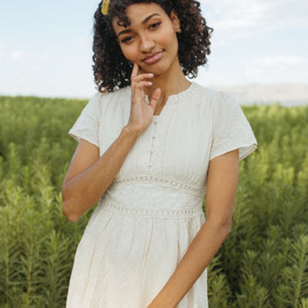 Piper & Scoot Embroidered Midi Dress